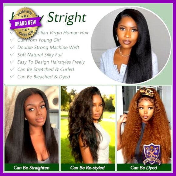 Kinky Straight Human Hair Extensions 3 Bundles 18-22 Inch Brazilian Virgin Remy main image 6